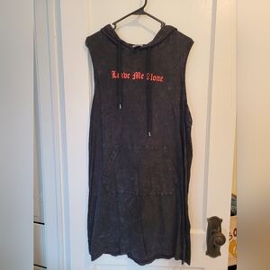 Hot Topic Black Sleeveless Hoodie Dress